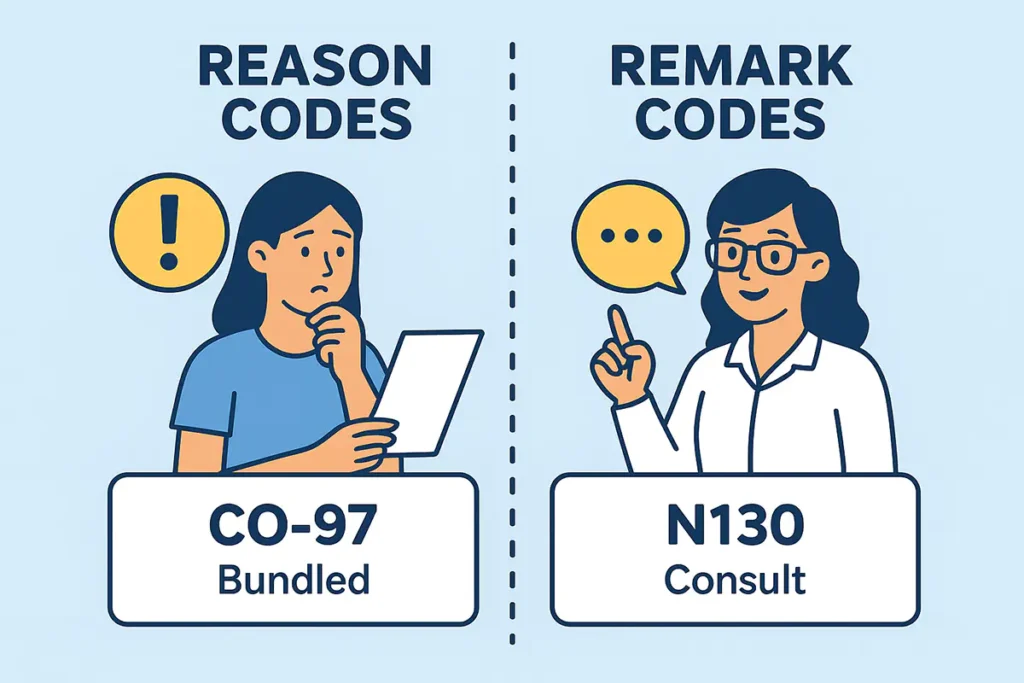 Reason Codes vs. Remark Codes