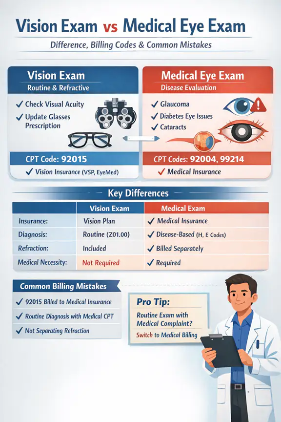 Vision Exam vs Medical Eye Exam